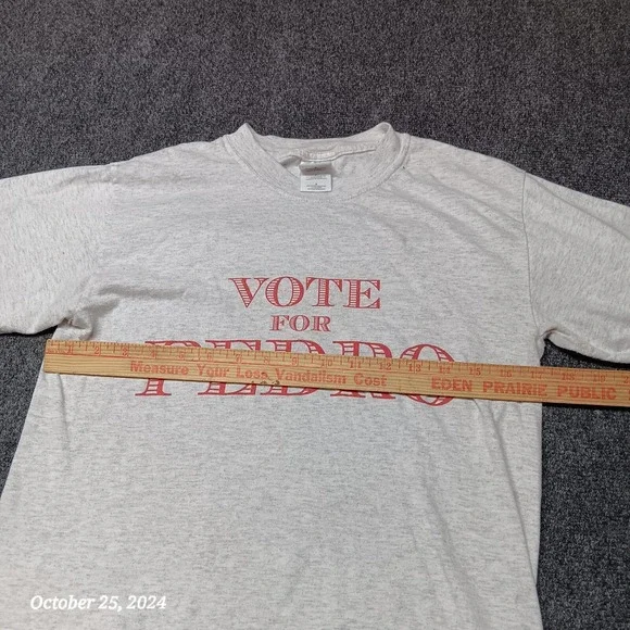 Vote For Pedro Shirt Adult Small Gray Short Sleeve - Picture 5 of 6